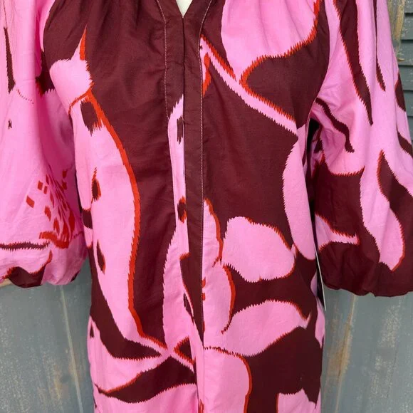 Tuckernuck Lyles Maxi Dress Pink Palm Sz XS NWOT - Picture 6 of 16